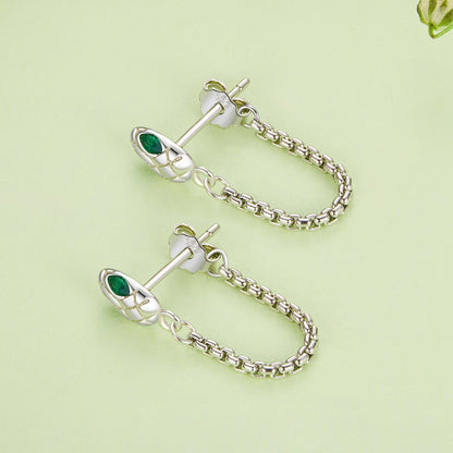 White Gold Plated Pavé Cubic Zirconia Earrings