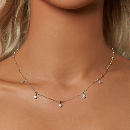 Sterling Silver Moissanite Necklace