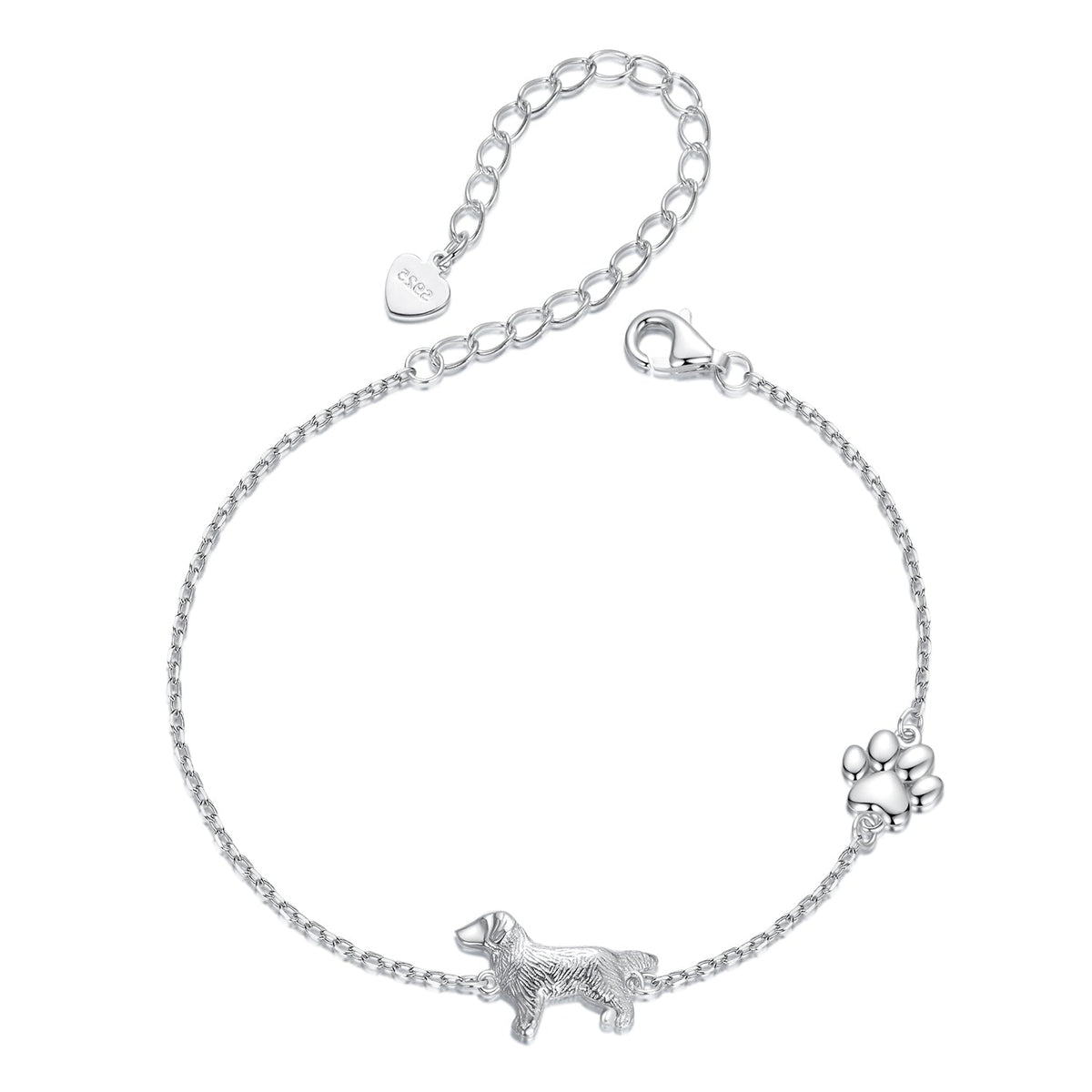 Sterling Silver & White Gold Plated Bracelet