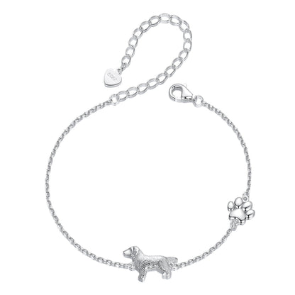 Sterling Silver & White Gold Plated Bracelet