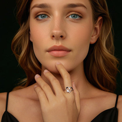 Sterling Silver Moissanite Heart Ring