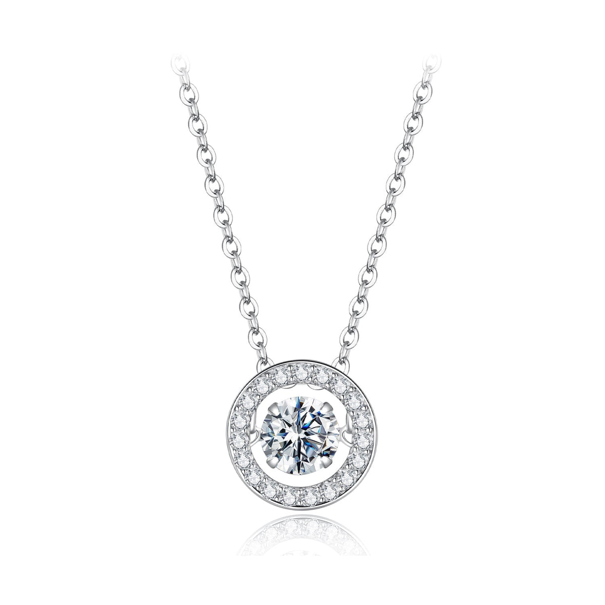 Sterling Silver Moissanite Pendant Necklace