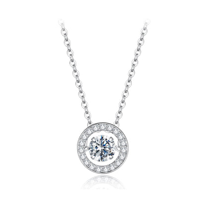 Sterling Silver Moissanite Pendant Necklace