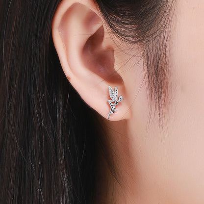 Sterling Silver Cubic Zirconia Pavé Stud Earrings