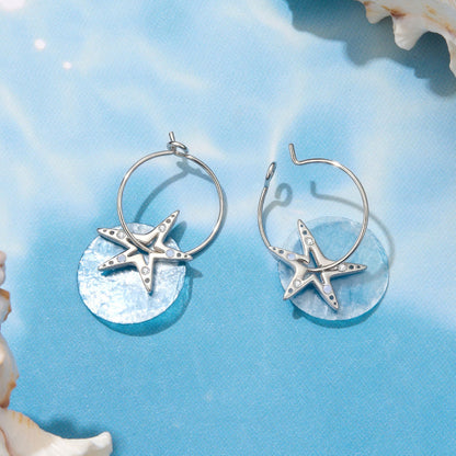 Sterling Silver Nano Opal and CZ Hoop Earrings