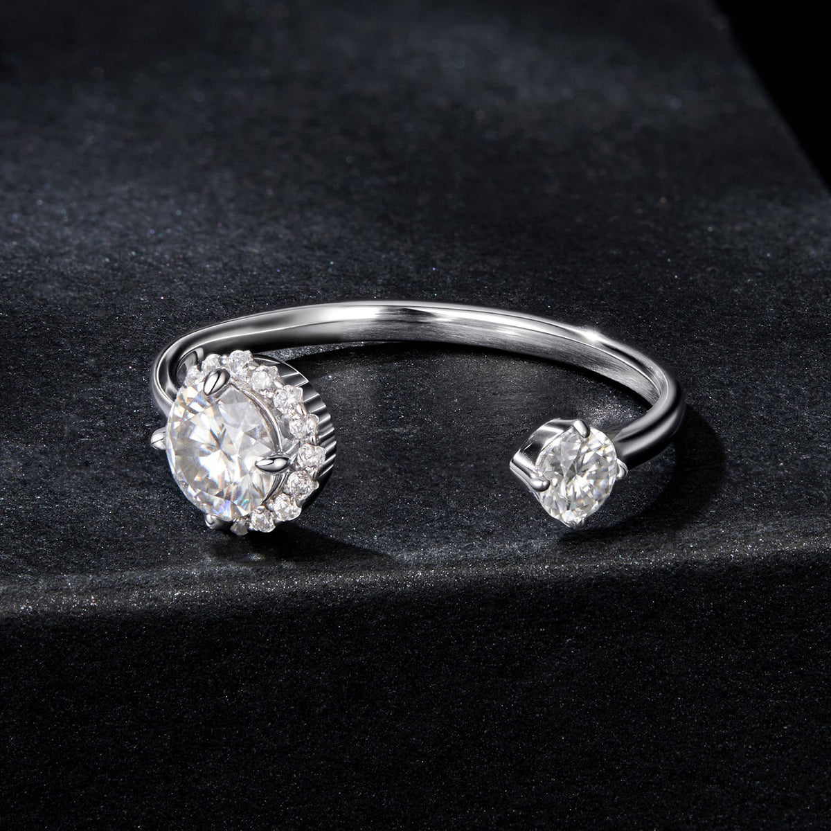 Sterling Silver Moissanite Ring