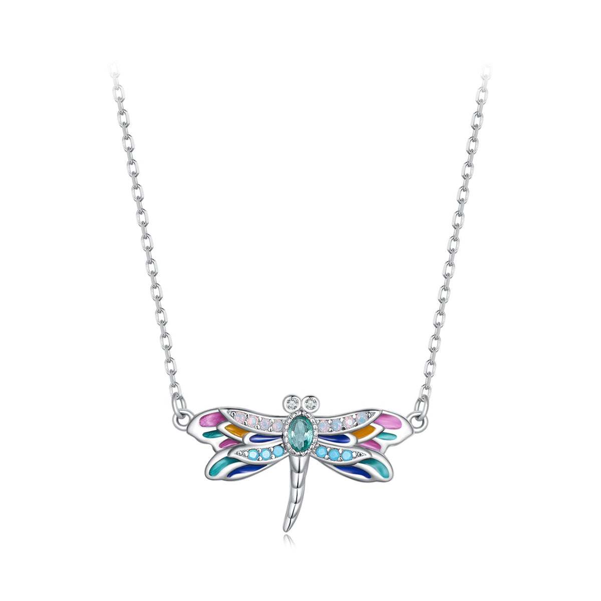 Sterling Silver CZ Pendant Necklace