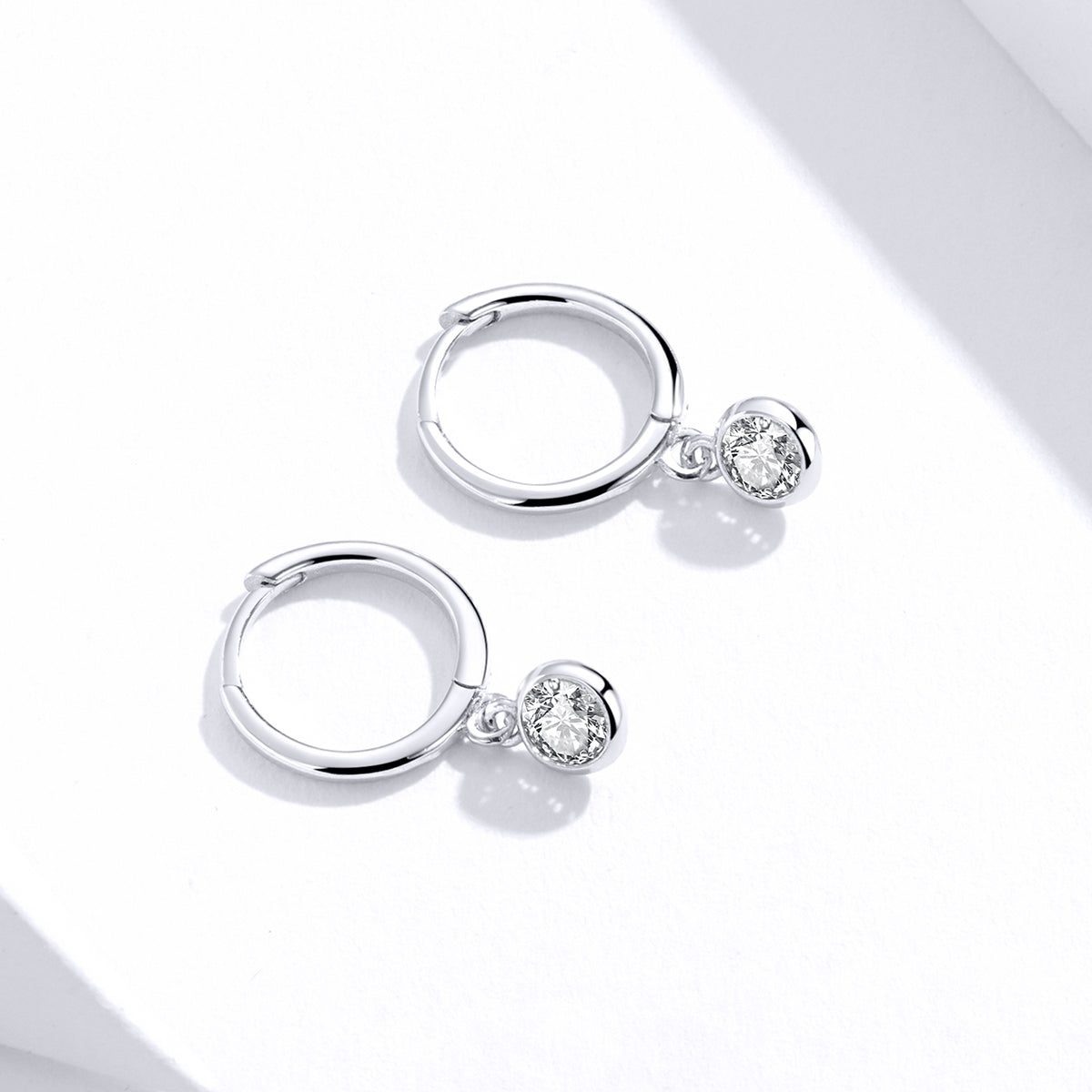Sterling Silver Gold Plated Pavé CZ Earrings
