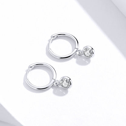 Sterling Silver Gold Plated Pavé CZ Earrings