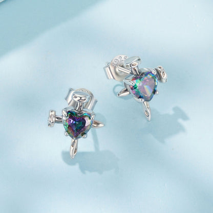 Sterling Silver Glass Earrings