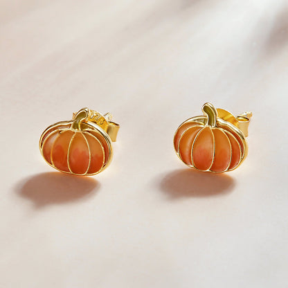 Gold Plated Sterling Silver Enamel Earrings