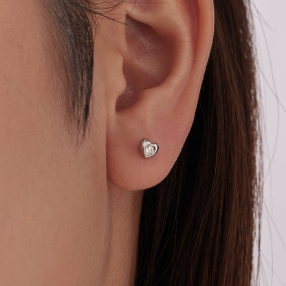 Sterling Silver Moissanite Stud Earrings