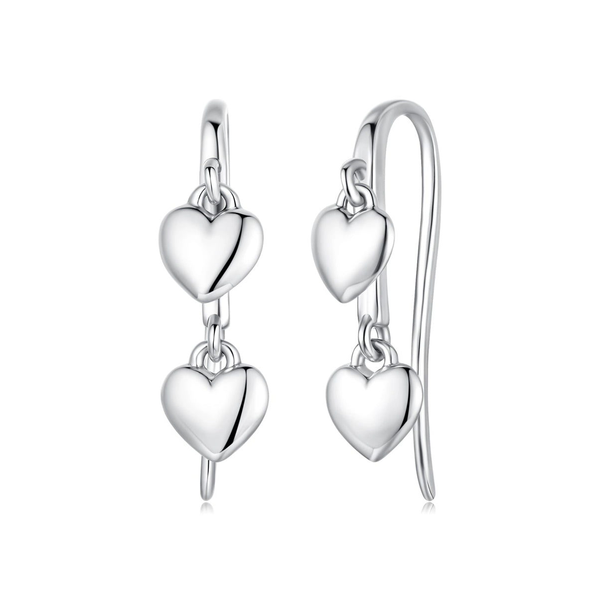 Sterling Silver Oxidized Drop Earrings