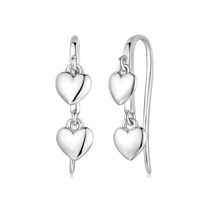 Sterling Silver Oxidized Drop Earrings