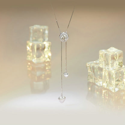 White Gold Plated Moissanite Pavé Necklace