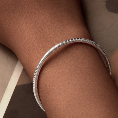 Sterling Silver Oxidized White Gold Bracelet