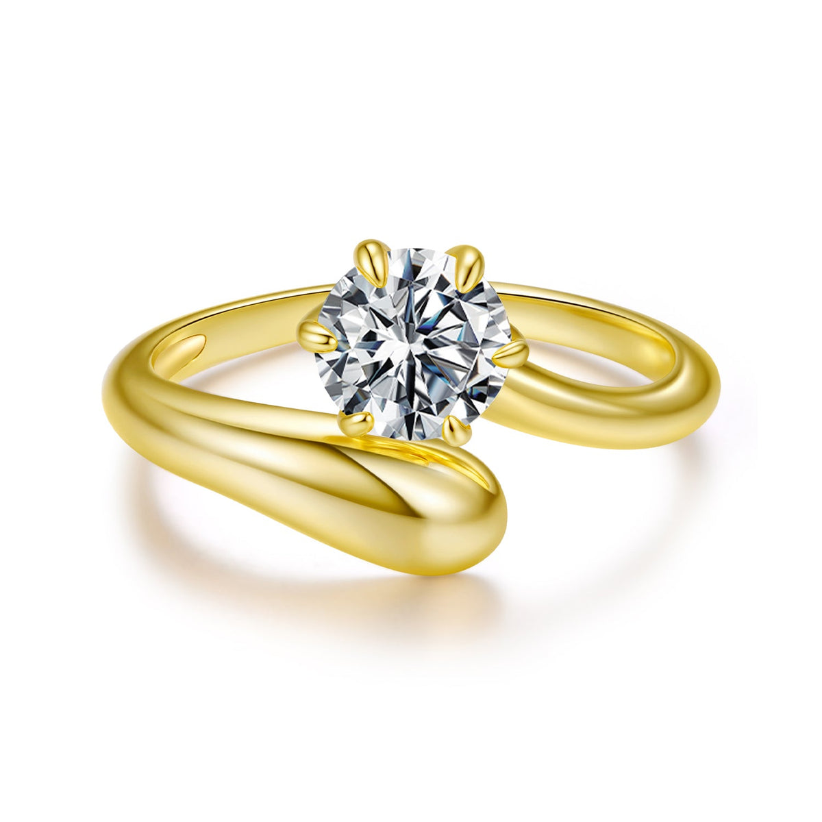 Sterling Silver Moissanite Ring