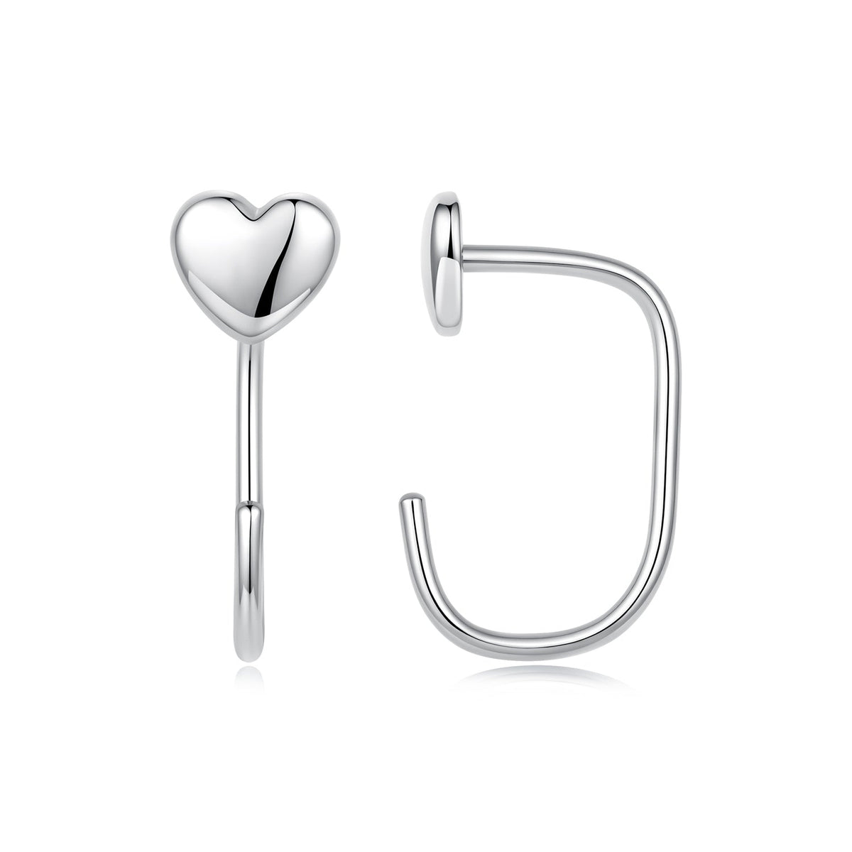 White Gold Plated Sterling Silver Brass Earrings