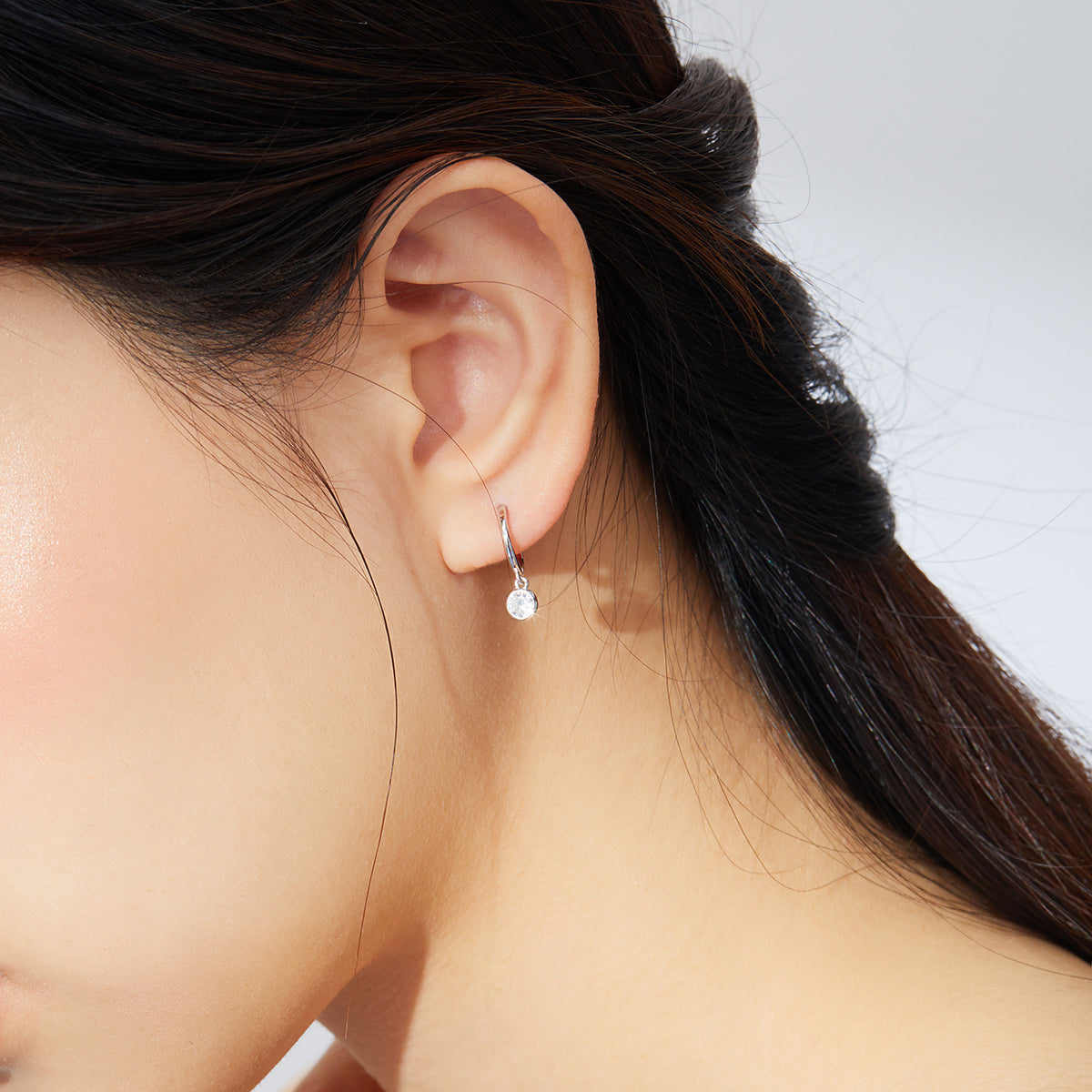 Sterling Silver Gold Plated Pavé CZ Earrings