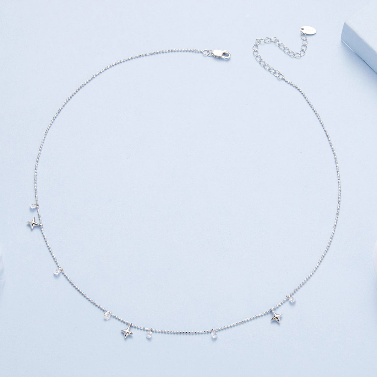 White Gold Plated Pavé CZ Sterling Silver Pendant Necklace