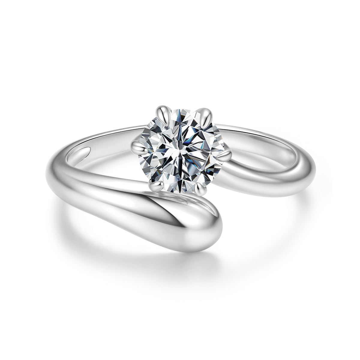 Sterling Silver Moissanite Ring
