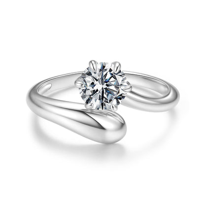 Sterling Silver Moissanite Ring