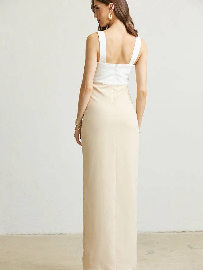 Taania Two Tone Maxi Dress