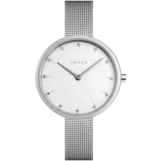 Obaku Notat Silver Stainless Steel Watch