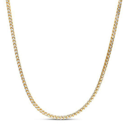 14K Yellow Gold Round Pave Franco Chain