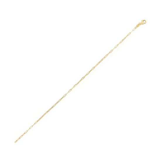 14K Yellow Gold Paperclip Chain Necklace