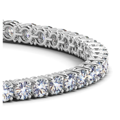 14K White Gold Lab Grown Diamond Tennis Bracelet