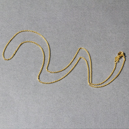 14K Yellow Gold Round Cable Link Chain