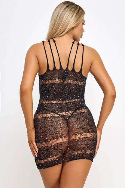 Ella Bodycon Geo-Pattern Mini Dress