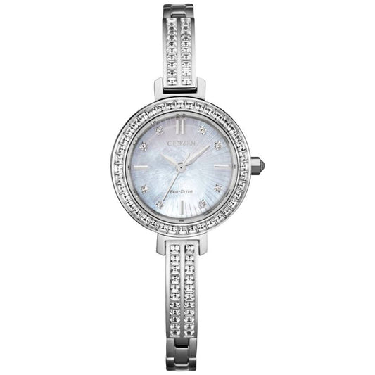 Stainless Steel Women's Silhouette Crystal Watch