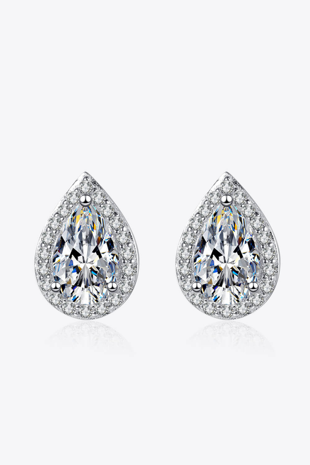 Moissanite Teardrop Stud Earrings - Undeniably LUXE