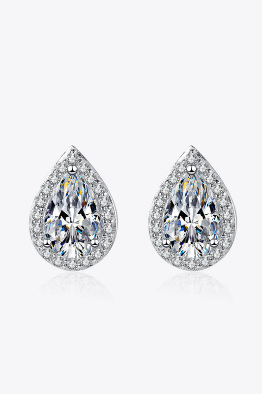 Moissanite Teardrop Stud Earrings - Undeniably LUXE