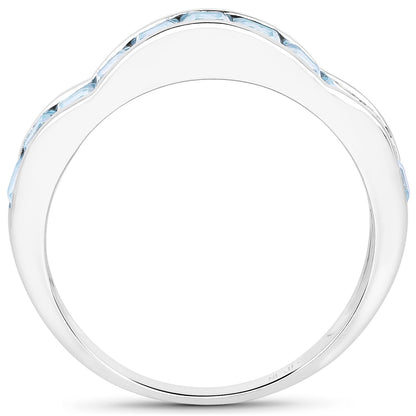 2.25 Carat Genuine Blue Topaz .925 Sterling Silver Ring
