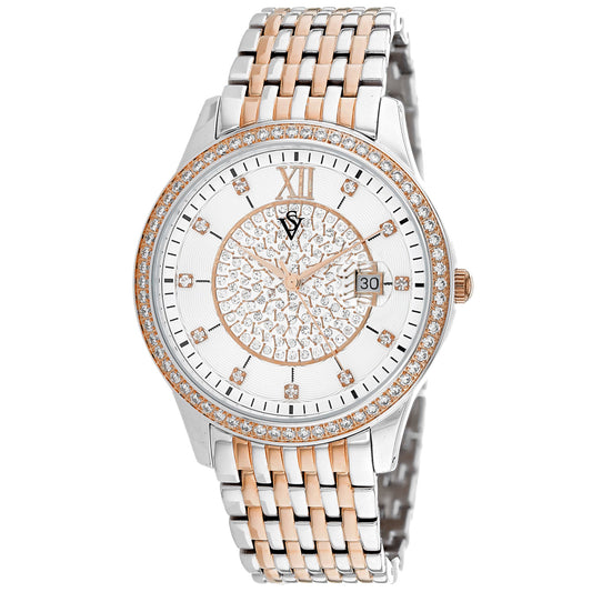 Carla White Dial Stainless Steel Watch