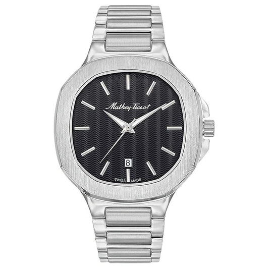 Stainless Steel Black Dial Bracelet Watch