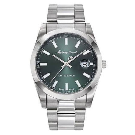 Stainless Steel 40mm Green Dial Watch