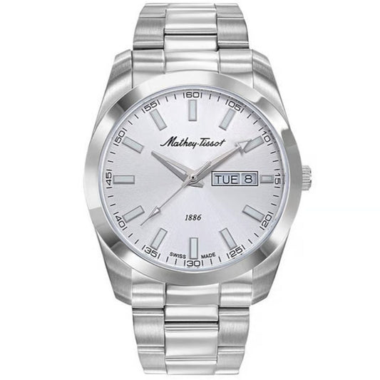 Stainless Steel Day-Date Bracelet Watch