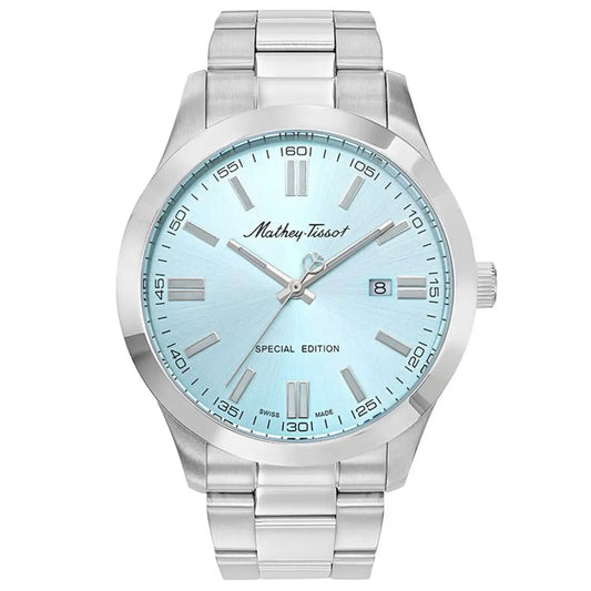 Stainless Steel Blue Dial Watch