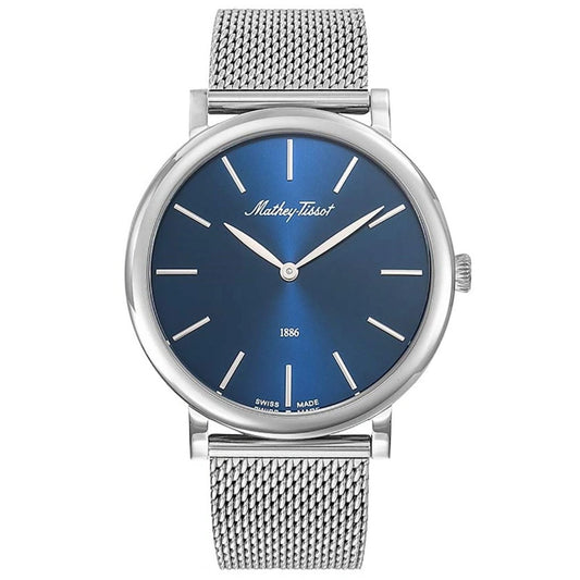 Stainless Steel Blue Dial Watch