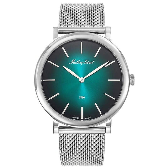 Stainless Steel Green Dial Watch