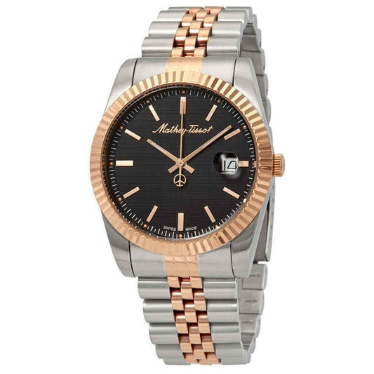 Two-Tone Stainless Steel Black Dial 40mm Watch