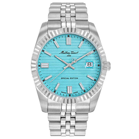 Stainless Steel 40mm Blue Dial Watch
