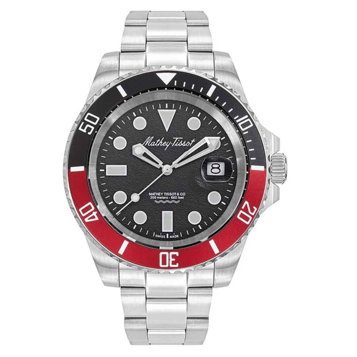 Mathey Tissot Jumbo II Black Stainless Steel Watch