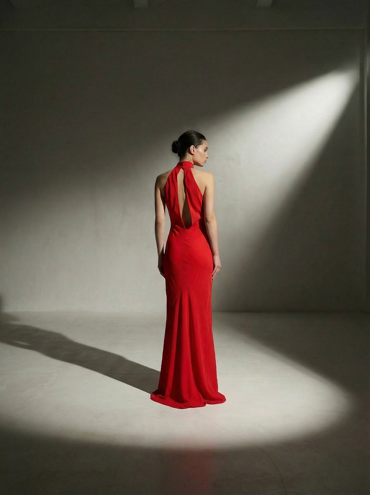 Silk Halter Neck Gown