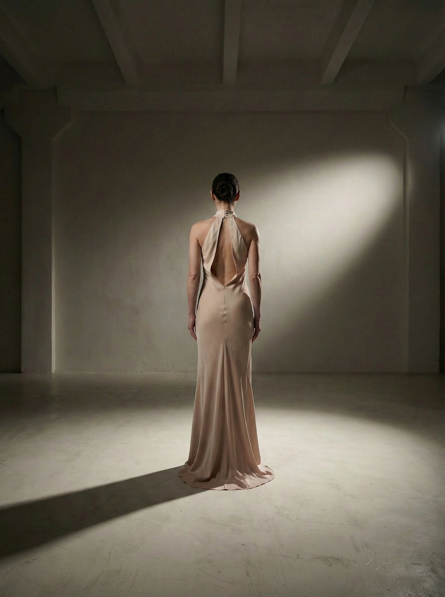 Silk Halter Neck Gown
