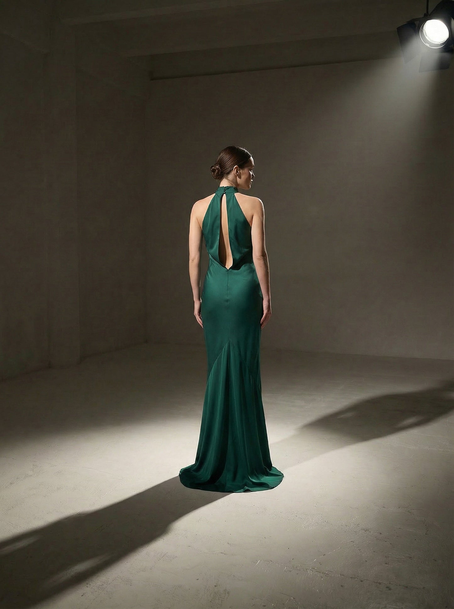 Silk Halter Neck Gown